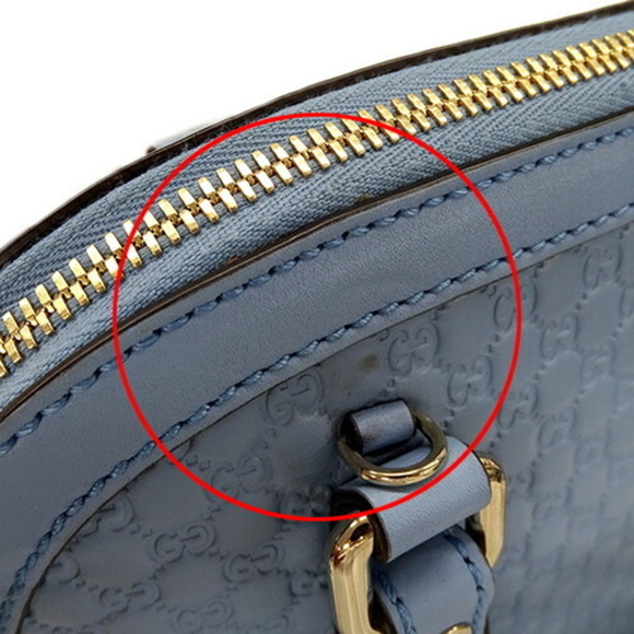 GUCCI Blue Leather Shoulder Bag - Picture 10 of 14